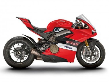 Meilleurs Carénages Moto Ducati Panigale V4 V4S 2018-2019 - Rouge Noir Blanc Valsir