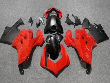Meilleurs Carénages Moto Ducati Panigale V4 V4S 2020-2021 - Rouge Noir Mat