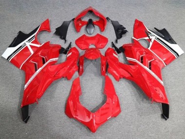 Meilleurs Carénages Moto Ducati Panigale V4 V4S 2020-2021 - Blanc Rouge Noir Brillant Bande