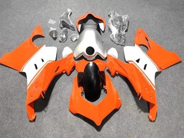 Meilleurs Carénages Moto Ducati Panigale V4 V4S 2020-2021 - Blanc Argent Orange