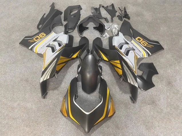 Carénages Moto Ducati Panigale V4 V4S 2020-2021 - Blanc Or Noir Mat