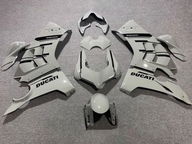 Meilleurs Carénages Moto Ducati Panigale V4 V4S 2020-2021 - Gris Noir Brillant