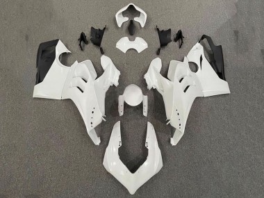 Meilleurs Carénages Moto Ducati Panigale V4 V4S 2020-2021 - Blanc Perle Noir Brillant
