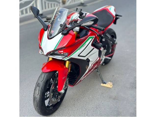Carénages Moto Ducati Supersport 939/939S 2017-2022 - Rouge Blanc Vert Bande