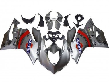 Meilleurs Carénages Moto Ducati Panigale 1199 2011-2014 - Argent Rouge Bleu Martini