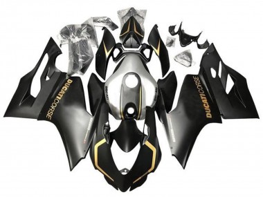 Meilleurs Carénages Moto Ducati Panigale 899 2011-2014 - Noir Mat Or Argent Corse
