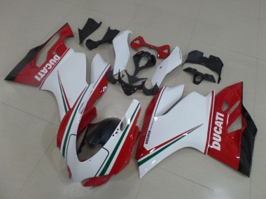 Meilleurs Carénages Moto Ducati Panigale 899 2011-2014 - Blanc Rouge Vert Noir Brillant