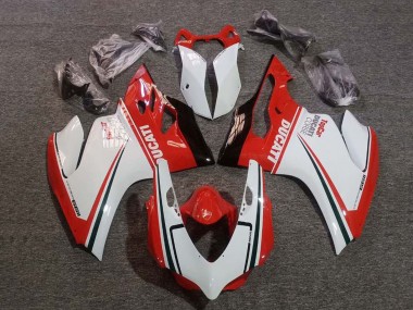 Meilleurs Carénages Moto Ducati Panigale 1199 2011-2014 - Blanc Rouge Vert Noir Brillant Corse