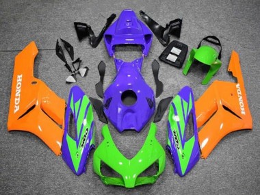 Meilleurs Carénages Moto Honda CBR1000RR 2004-2005 - Violet Vert Orange
