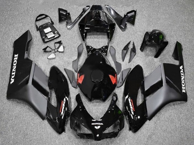 Carénages Moto Honda CBR1000RR 2004-2005 - Noir Brillant Noir Mat Rouge