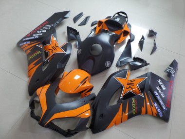 Meilleurs Carénages Moto Honda CBR1000RR 2004-2005 - Orange Noir Mat Rockstar