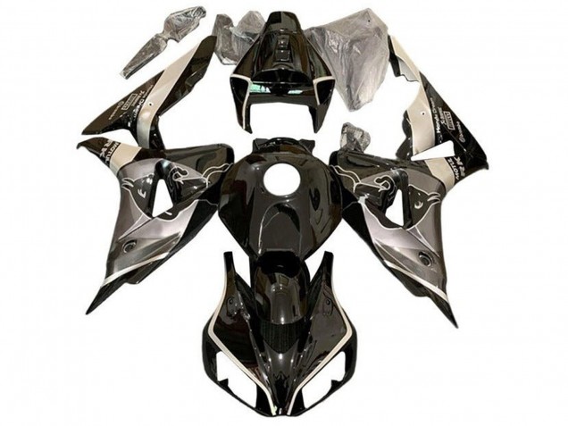 Carénages Moto Honda CBR1000RR 2006-2007 - Gris Noir Brillant Taureau