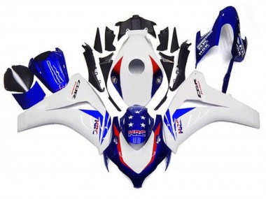 Meilleurs Carénages Moto Honda CBR1000RR 2008-2011 - Blanc Rouge Bleu Star HRC