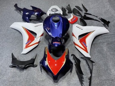 Meilleurs Carénages Moto Honda CBR1000RR 2008-2011 - Blanc Rouge Bleu Foncé Or HRC