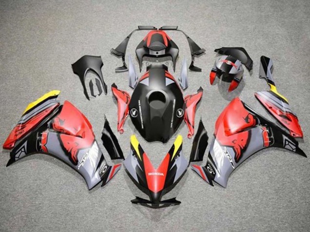 Carénages Moto Honda CBR1000RR 2012-2016 - Rouge Jaune Gris Noir Mat Red Bull