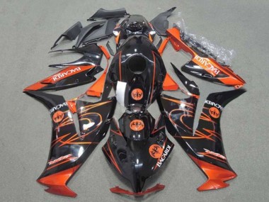 Meilleurs Carénages Moto Honda CBR1000RR 2012-2016 - Orange Noir Brillant BACARDI