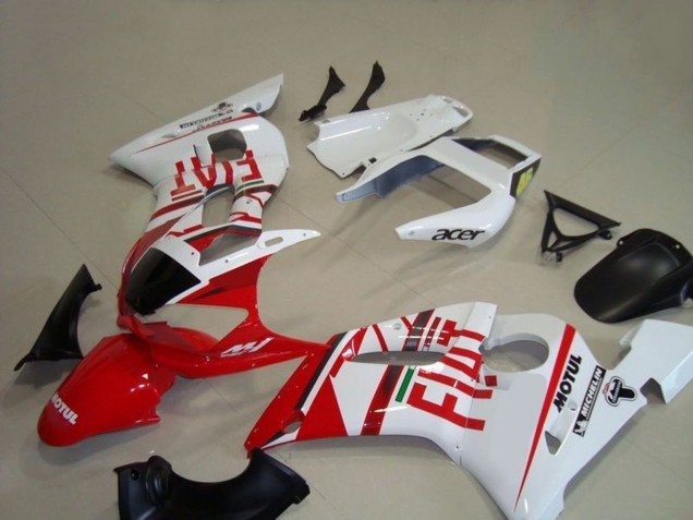 Carénages Moto Yamaha YZF R6 1998-2002 - Blanc Rouge Fiat Motul Michelin