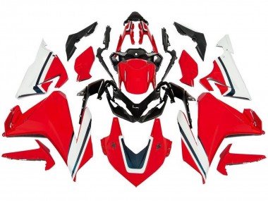 Meilleurs Carénages Moto Honda CBR500R 2019-2021 - Rouge Blanc Noir Bande