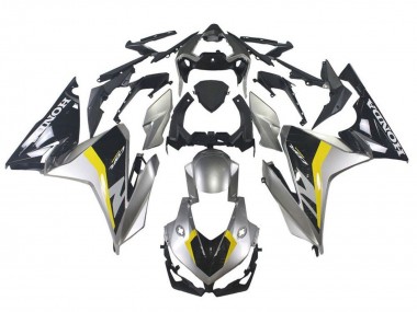 Meilleurs Carénage Moto Honda CBR500R 2019-2021 - Argent Noir Brillant Jaune
