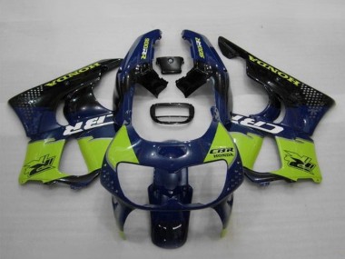 Meilleurs Carénages Moto Honda CBR900RR 893 1994-1995 - Bleu Vert Noir Brillant