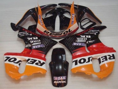 Meilleurs Carénages Moto Honda CBR900RR 893 1996-1997 - Orange Blanc Rouge Noir Brillant Repsol