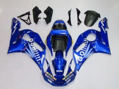 Meilleurs Carénages Moto Yamaha YZF R6 1998-2002 - Bleu Blanc Go Motul