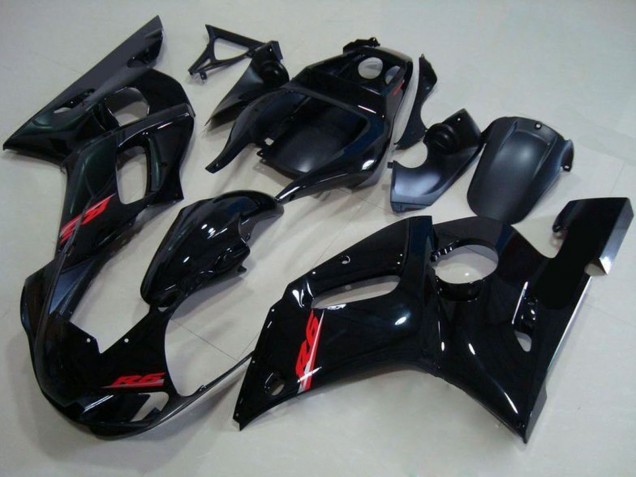 Carénages Moto Yamaha YZF R6 1998-2002 - Noir Brillant Rouge Décalque