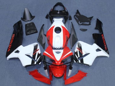 Meilleurs Carénages Moto Honda CBR600RR 2005-2006 - Noir Blanc Rouge