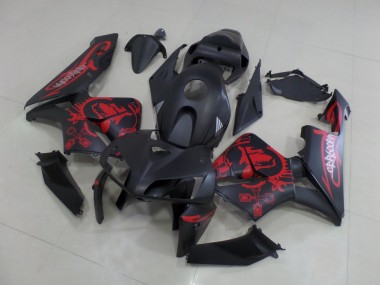 Meilleurs Carénages Moto Honda CBR600RR 2005-2006 - Noir Mat Rouge Mat Gear
