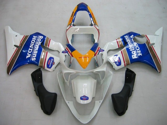 Carénages Moto Honda CBR600 F4i 2001-2003 - Jaune Blanc Bleu Rothmans