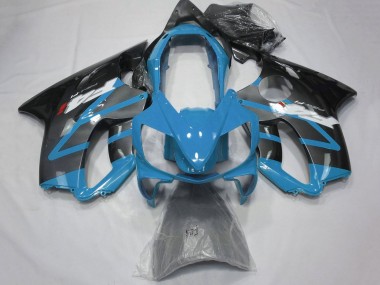 Meilleurs Carénages Moto Honda CBR600 F4i 2004-2007 - Bleu Clair Gris Noir Brillant