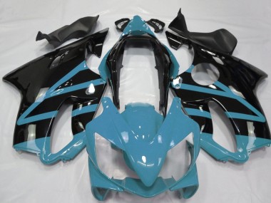 Meilleurs Carénages Moto Honda CBR600 F4i 2004-2007 - Bleu Clair Noir Brillant