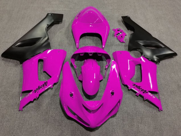 Carénages Moto Kawasaki ZX6R 2005-2006 - Rose Noir Mat