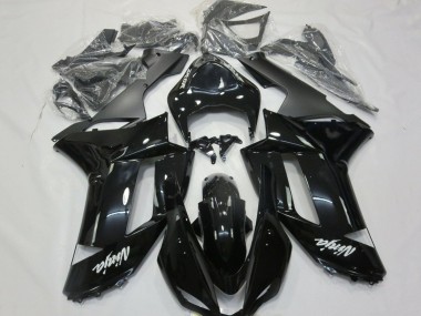 Meilleurs Carénages Moto Kawasaki ZX6R 2007-2008 - Noir Brillant Noir Mat Blanc Décalque