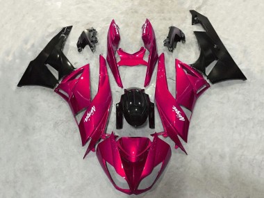 Meilleurs Carénages Moto Kawasaki ZX6R 2009-2012 - Bonbon Rouge Noir Brillant
