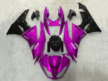 Meilleurs Carénages Moto Kawasaki ZX6R 2009-2012 - Violet Noir Brillant