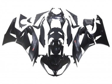 Meilleurs Kits Carénage Moto Kawasaki ZX6R 2009-2012 - Noir Brillant Noir Mat