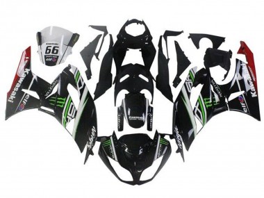 Meilleurs Carénages Moto Kawasaki ZX6R 2009-2012 - Noir Brillant Blanc Vert Rouge Elf Monstre