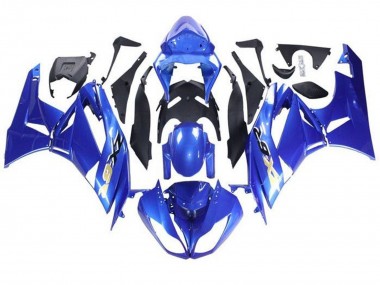 Meilleurs Carénages Moto Kawasaki ZX6R 2009-2012 - Bleu Noir Or
