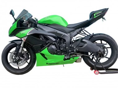 Meilleurs Carénages Moto Kawasaki ZX6R 2009-2012 - Vert Noir Mat