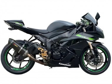 Meilleurs Carénages Moto Kawasaki ZX6R 2009-2012 - Noir Mat Vert