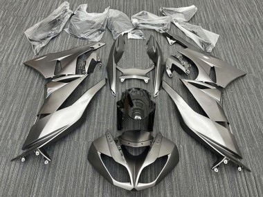 Meilleurs Carénages Moto Kawasaki ZX6R 2009-2012 - Argent Mat Noir