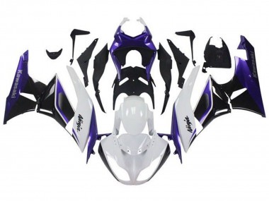 Meilleurs Carénages Moto Kawasaki ZX6R 2009-2012 - Violet Blanc Noir