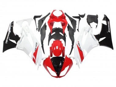 Meilleurs Carénages Moto Kawasaki ZX6R 2009-2012 - Rouge Blanc Noir