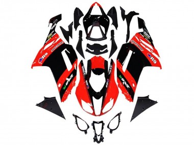 Meilleurs Carénages Moto Kawasaki ZX6R 2013-2018 - Rouge Noir Elf