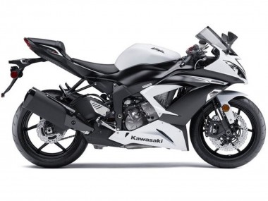 Meilleurs Kit Carénages Moto Kawasaki ZX6R 2013-2018 - Blanc Noir Mat