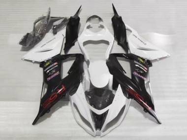 Meilleurs Carénages Moto Kawasaki ZX6R 2013-2018 - Blanc Noir Rouge RSS