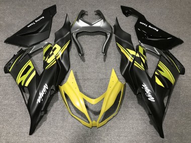 Meilleurs Carénages Moto Kawasaki ZX6R 2013-2018 - Noir Mat Jaune