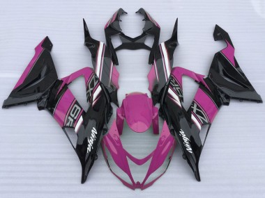 Meilleurs Carénages Moto Kawasaki ZX6R 2013-2018 - Rose Noir Blanc