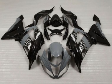 Meilleurs Carénages Moto Kawasaki ZX6R 2013-2018 - Nardo Gris Noir Brillant